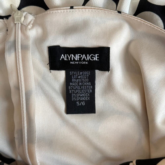 Alyn Paige Vintage Y2K Halter Midi Satin Dress | Black & White Polka Dot | 5/6 - Picture 6 of 7